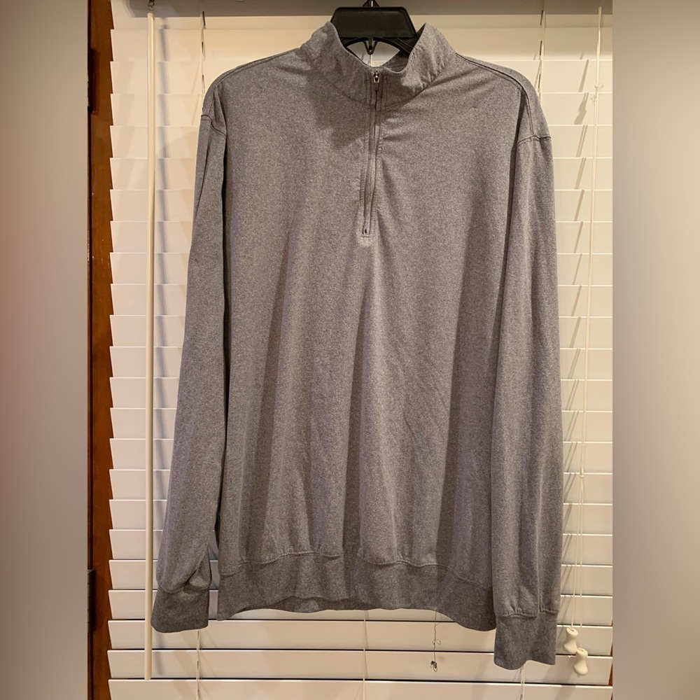 Daniel Cremieux Quarter Zip Pullover Light Gray Mens Size L